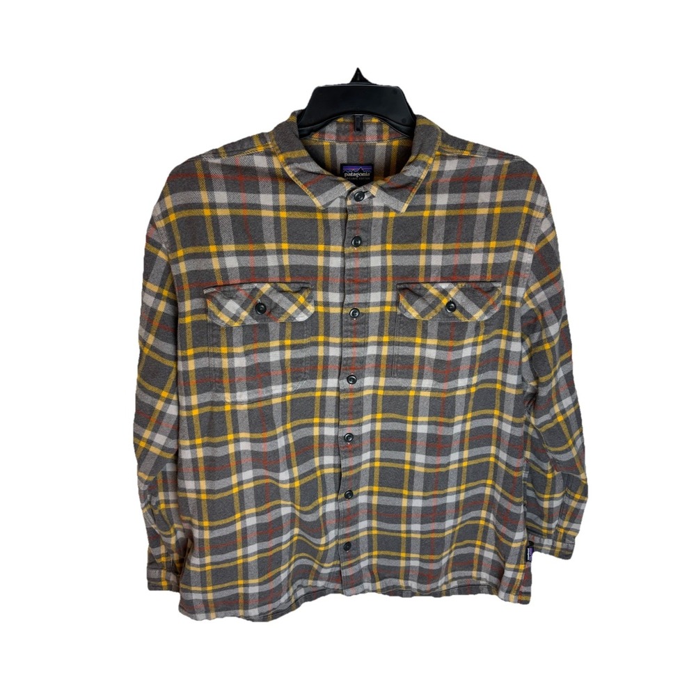 Patagonia Fjord Shirt Mens Extra Large Flannel Long Sleeve Button Up Hiking